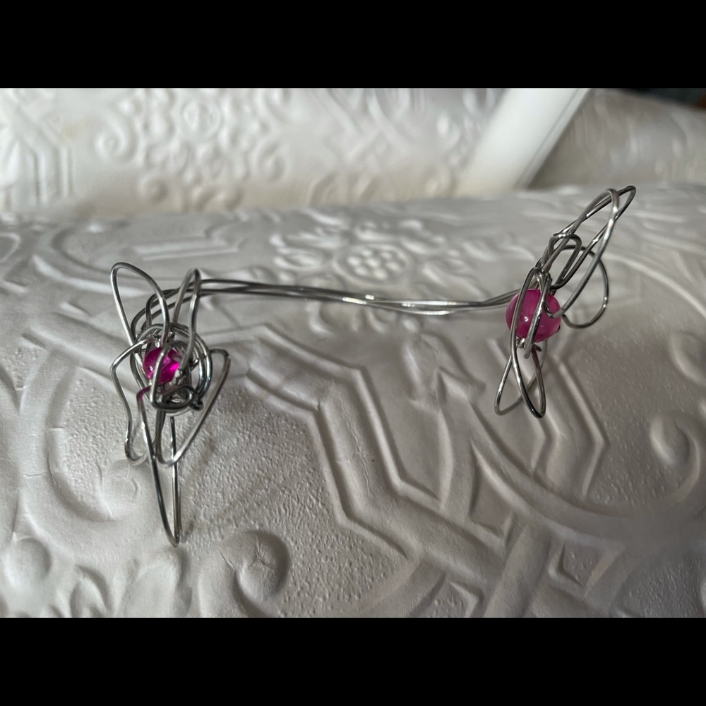 Cuff flower bracelet